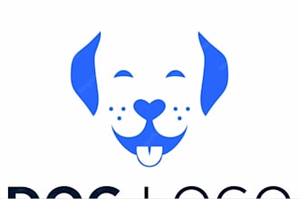 design minimalist cute cat, dog, animal and pet logo