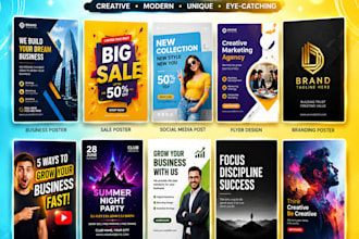 create custom poster, banner designs