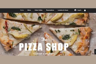 build responsive online food ordering pizza cafe restaurants with wix website
