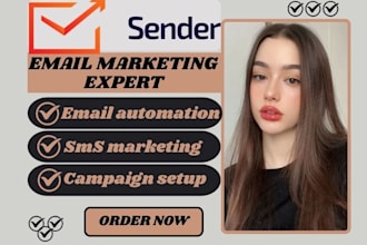 setup sender email automation sender sms marketing campaign