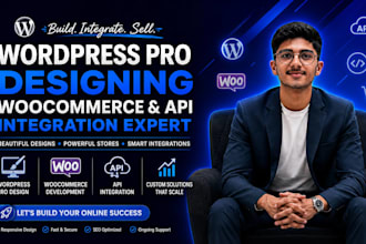 build wordpress website, woocommerce and API expert