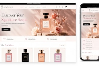 build a modern perfume store website using react js