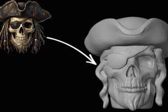 convert your image into stylized, realistic 3d head bust stl 3d printable model