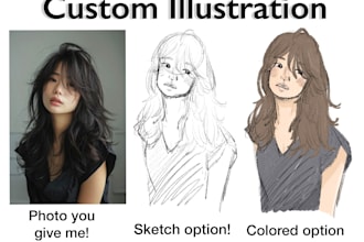 draw you a custom illustration of a person