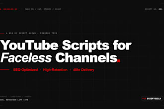 write youtube scripts for faceless automation channels