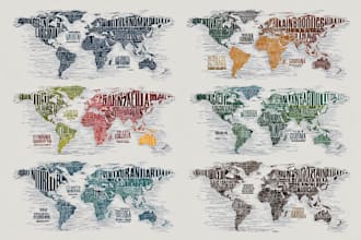 draw a custom illustrated map of any country, city or place