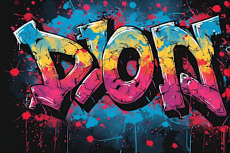 do 90s airbrush graffiti design, airbrush art