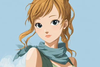 create anime manga character illustration