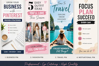 design eye catching viral pinterest pins