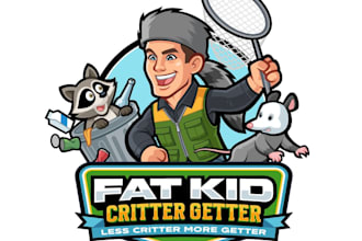 make awesome pest control and critter getter mascot logo