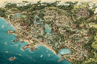 illustrate a map of your city, town or tourist destination