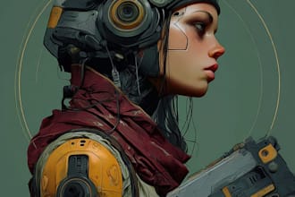 sci fi character illustration or sci fi character