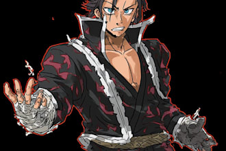 draw you or your oc in demon slayer or kimetsu no yaiba