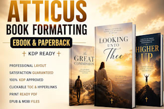 do atticus book formatting kindle paperback format ebook formatting amazon KDP