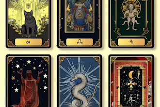 draw and design unique custom tarot cards