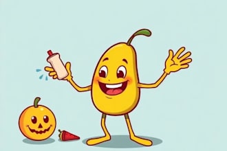 design a custom hilarious food character that makes people smile and share
