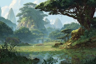 paint an environmental concept art