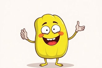 paont a custom food character for your restaurant brand or product