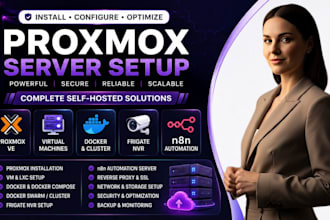 fix install configure proxmox server vm docker cluster configure frigate nvr n8n