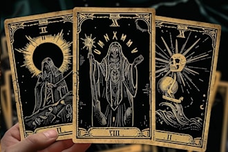 draw custom tarot card, playing card, card game, oracle, or zodiac in any style