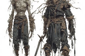 design unique and terrifying horror creature art
