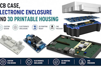 design professional pcb case electronic enclosure and 3d printable housing