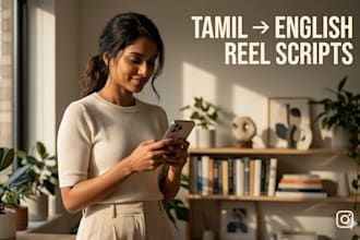 convert tamil reel content into viral english scripts