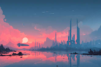 make a cyberpunk scifi futuristic city