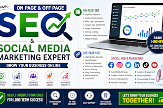 be on page  and off page SEO  and social media marketing expert