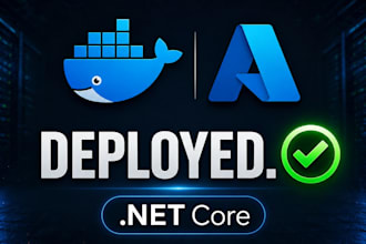 dockerize your asp dotnet core app and deploy it to azure app service or aks