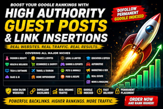 publish guest posts on high authority niche websites