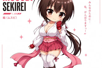 create cute chibi anime pfp, avatar or emote