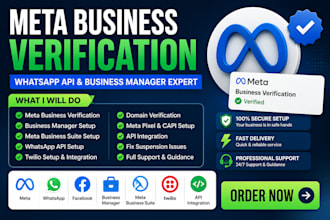 setup meta business verification whatsapp api and business manager