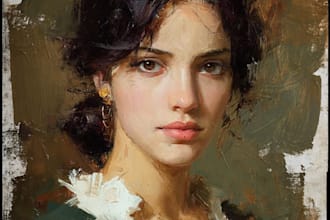 draw a realistic digital oil painting or portrait drawing