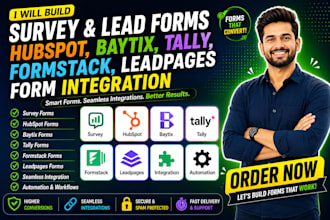 do survey hubspot baytix tally formstack leadpage form integration