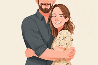 design couple portrait wedding portrait