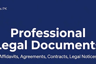 draft legal documents, agreements and contracts