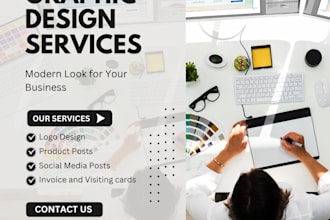 design professional logo, social media posts, product posts