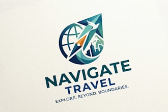 design a modern and professional travel agency logo for your business