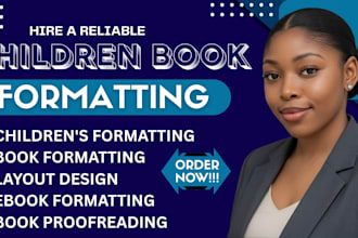 do children book formatting ebook book formatting layout design and proofreading