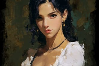 draw digital oil smudge painting from your photo