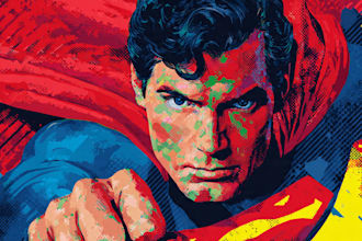 illustrate a superhero pop art portraits