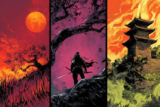 draw comic art for books, panels, and characters
