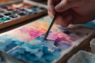 do paint abstract and surreal watercolor acrylic art