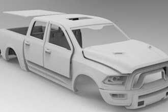 3d car vehicle design custom models, body kits interior exterior for 3d printing