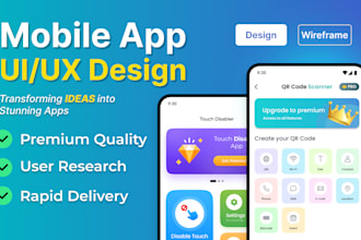 design UI and mobile app interfaces for your project