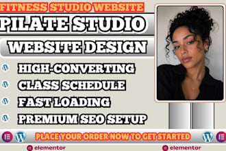 pilates studio website, pilates website, pilates class website, fitness studio