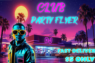 design a stunning modern party and club flyer