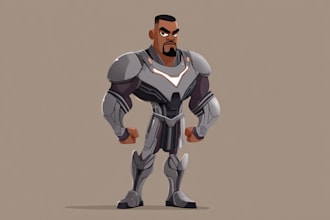 make dc or marvel style comic and superhero character