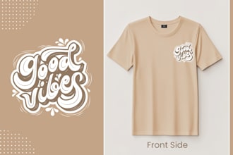 create custom t shirt design and typography tshirt artwork